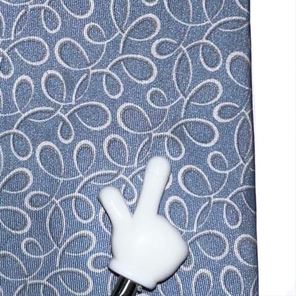 Gucci Light Blue Swirl 100% Silk Designer Tie - Picture 10 of 10